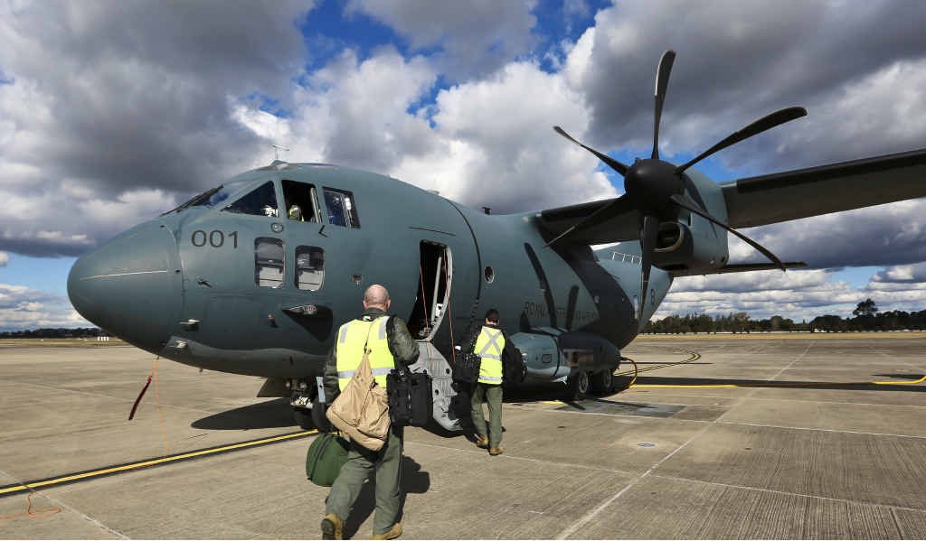 NEW HOME: The first of 10 C-27J Spartan battlefield airlifters has arrived at RAAF Base Richmond. No 35 Squadron is set to call Amberley home. NEW HOME: The first of 10 C-27J Spartan battlefield airlifters has arrived at RAAF Base Richmond. No 35 Squadron is set to call Amberley home.